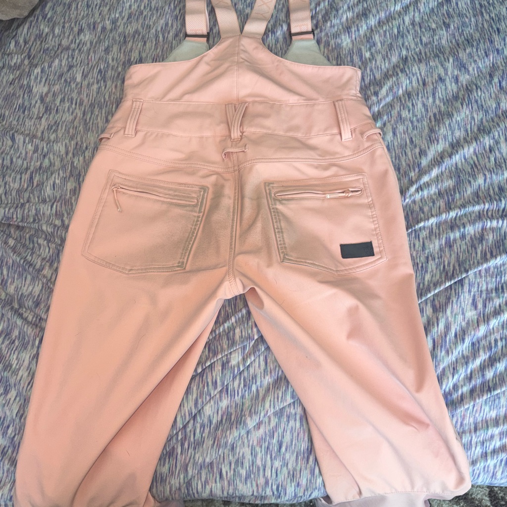 Roxy Pink Bib Overalls Capris